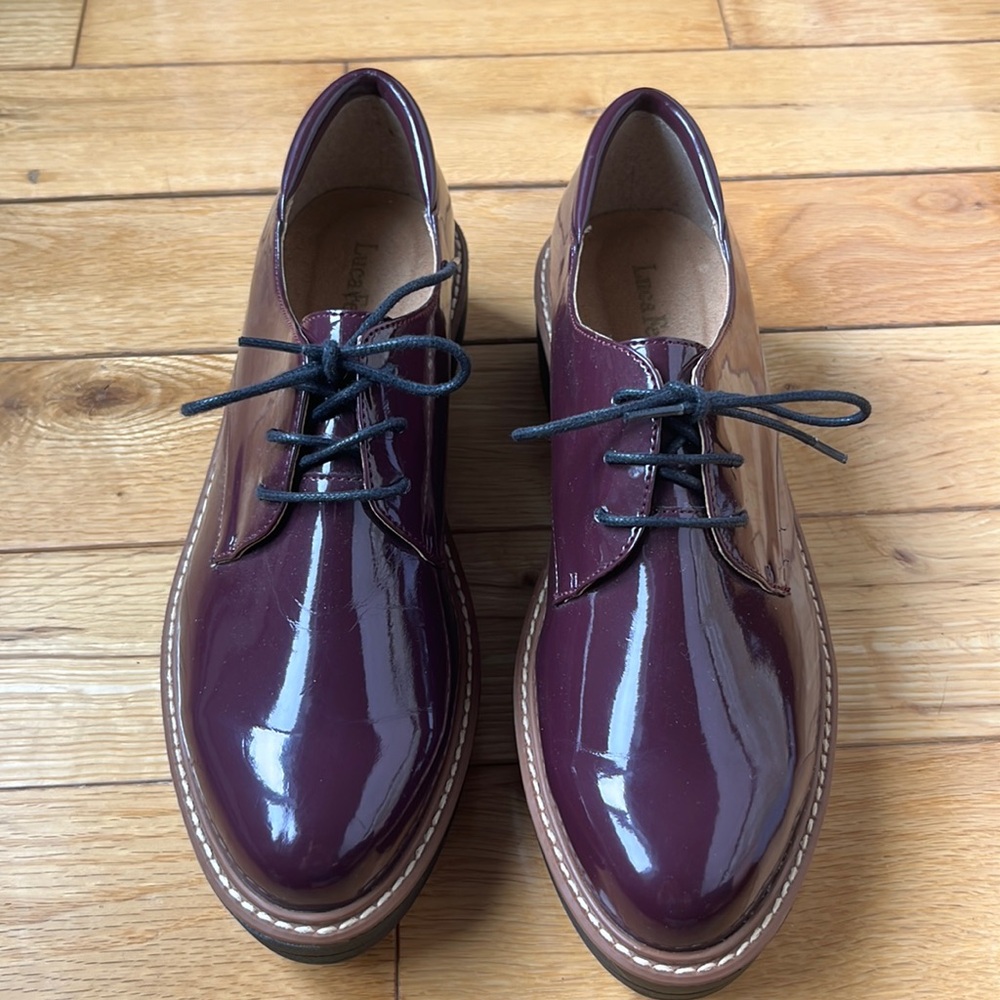 NWT Luca Ferri Plum dress shoes